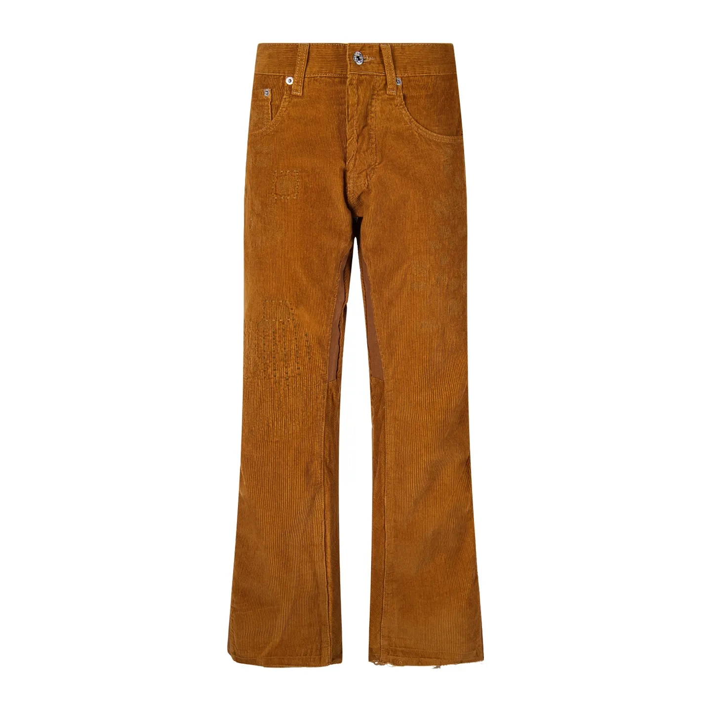 P240 Chrome Hearts Gallery 2025 corduroy spliced ​​multi-pocket couple bootcut jeans are a hot trend this season and are sought after by countless celebrities and fashionistas. The neat details of the cutting process add color to the playful fashion! The neat and meticulous design, and the well-fitting structure is unique. The upper body not only has outstanding recognition, but also looks younger and younger. A style with the ultimate wearing meaning and performance, gorgeous color matching, and the craftsmanship of this style is also extremely extraordinary. After the finished product is washed, it is disassembled and hand-made with sheepskin cross leather and then spliced ​​together to complete. The whole piece has too many craftsmanship to describe. It is decorated with patchwork cross flowers and high-waisted washed jeans! ! Absolutely high-end luxury product, a god-level single product, a super popular product, made by top heavy industry, a magic weapon that cannot be missed to hit the streets. Style number: 1847 Size: 28 30 32 34 36 Color: yellow